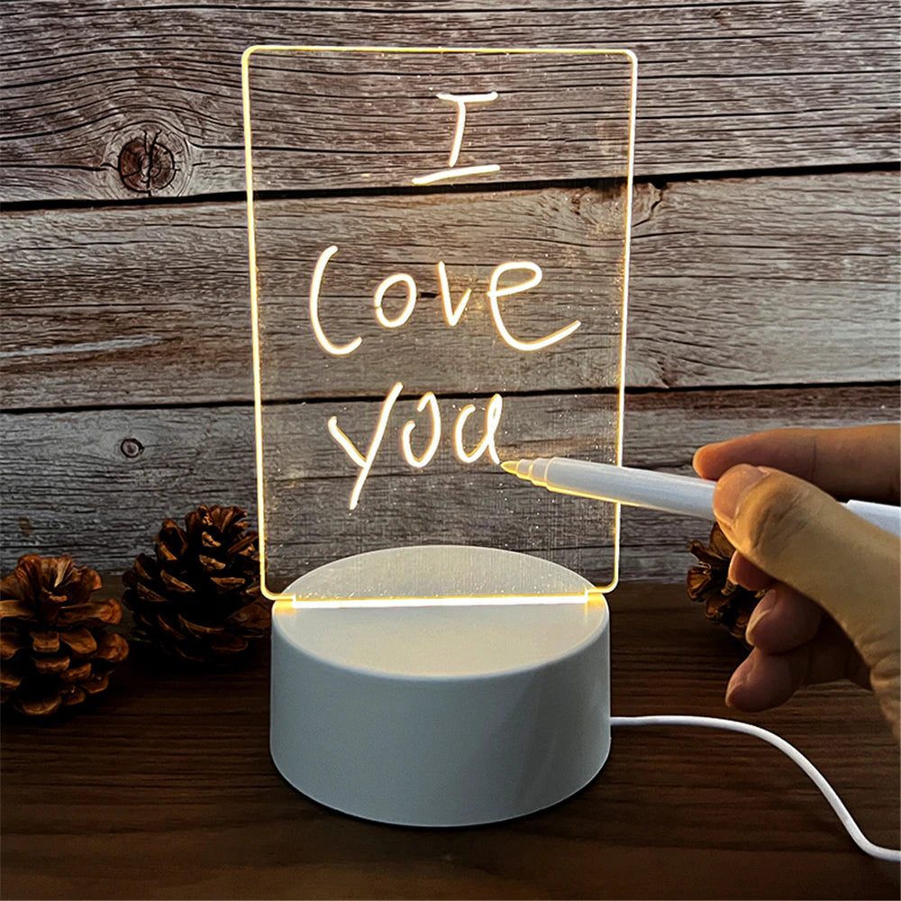 Luminous LED Message Board Night Light with Calendar