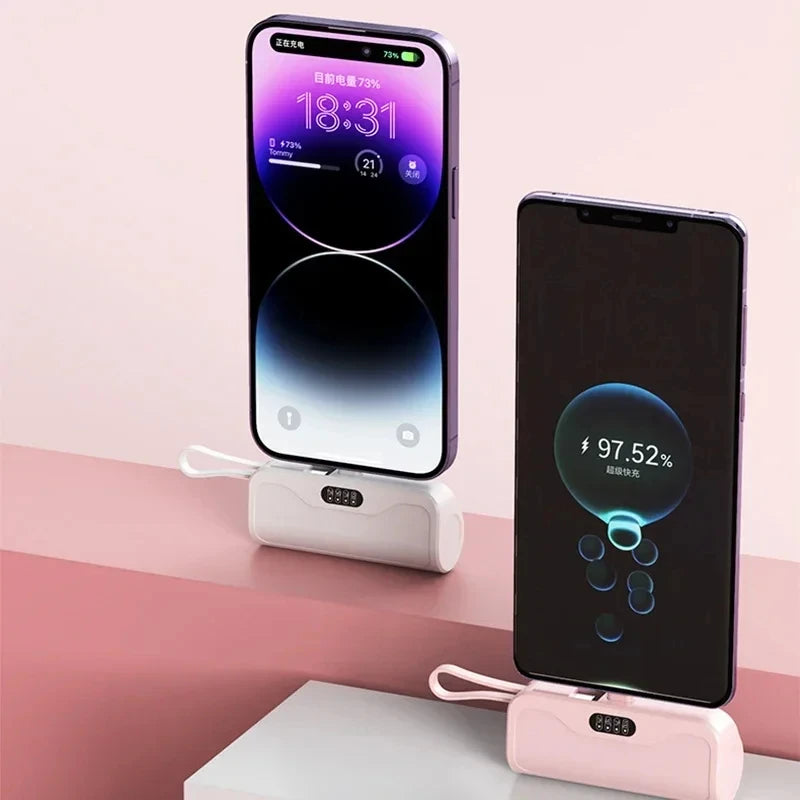 2-in-1 Mini Capsule Power Bank - 10000mAh Fast Charging