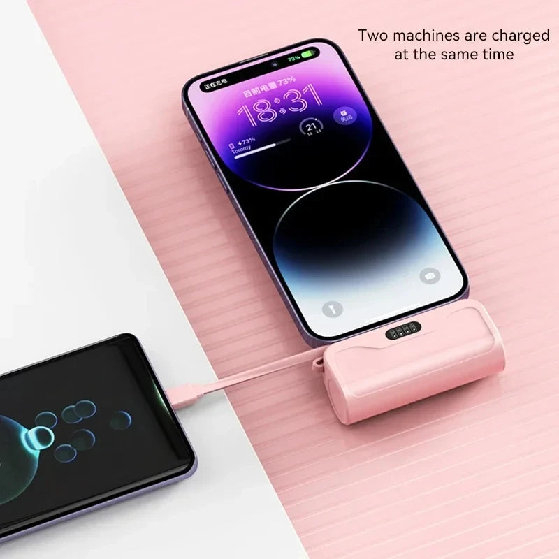 2-in-1 Mini Capsule Power Bank - 10000mAh Fast Charging