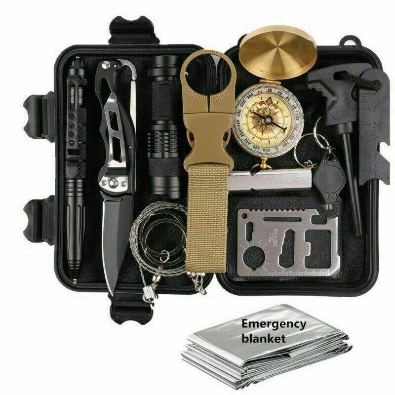 14 in 1 Outdoor Emergency Survival And Safety Gear Kit Camping - SecNewStore