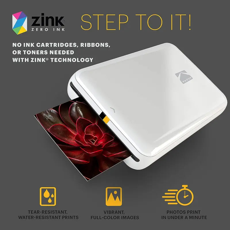 KODAK Step Wireless Mobile Photo Mini Color Printer