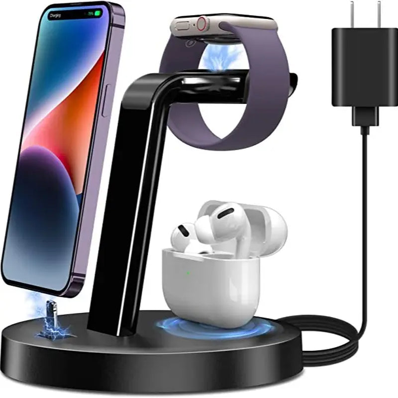 Ultimate 3-in-1 Wireless Charging Station for Apple Watch, Airpods, and iPhone