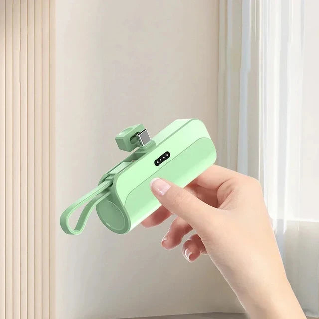 2-in-1 Mini Capsule Power Bank - 10000mAh Fast Charging