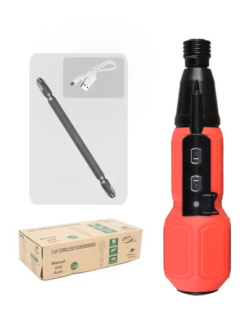 2-in-1 Rechargeable Screwdriver with LED Light - Perfect for DIY Projects!