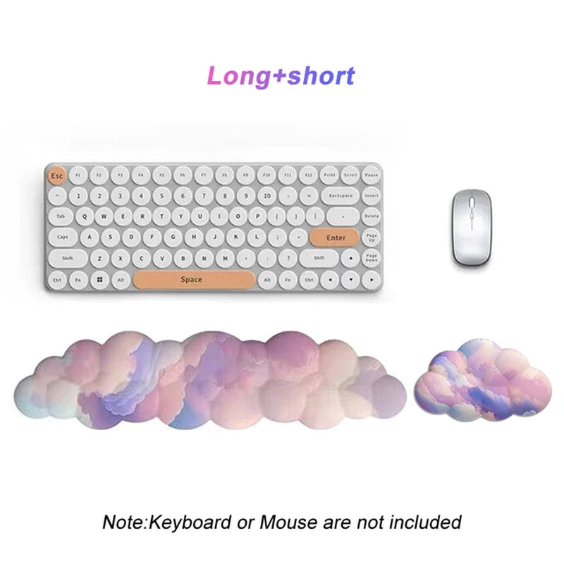 Cloud Wrist Rest Cushion for Mouse Ergonomic Soft Memory Foam Wrist Pain Relief Mouse Wrist Support Pad with Anti-Skid Base For