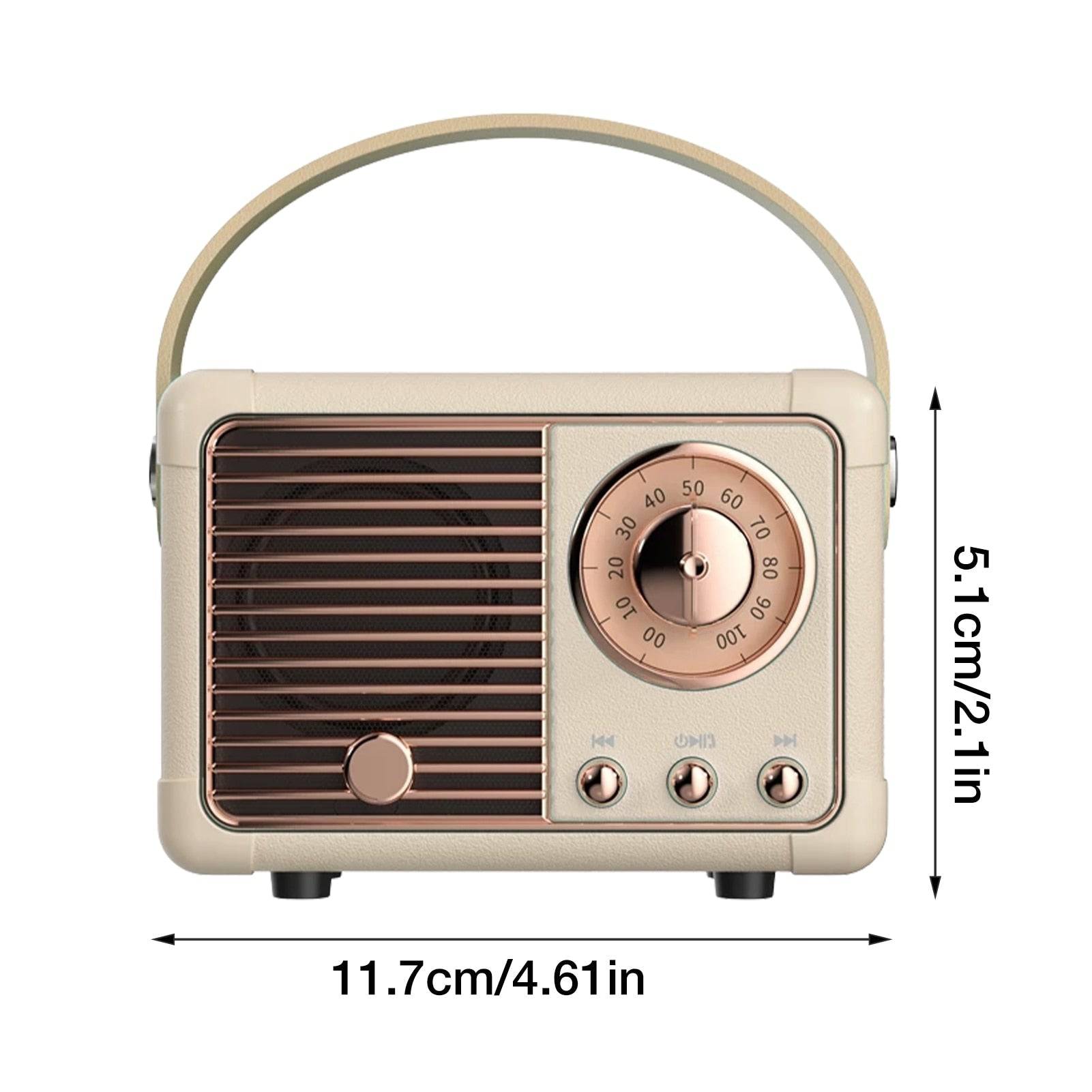 Bluetooth Compact Retro Speakers with Radio - SecNewStore