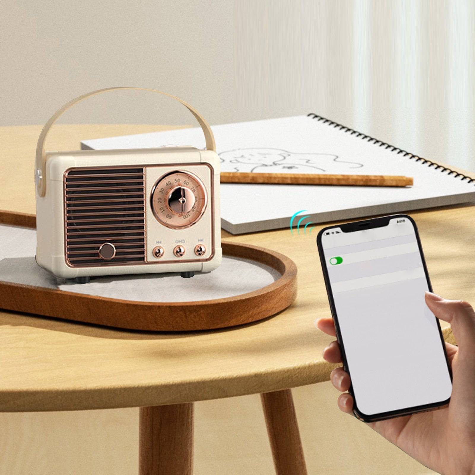 Bluetooth Compact Retro Speakers with Radio - SecNewStore