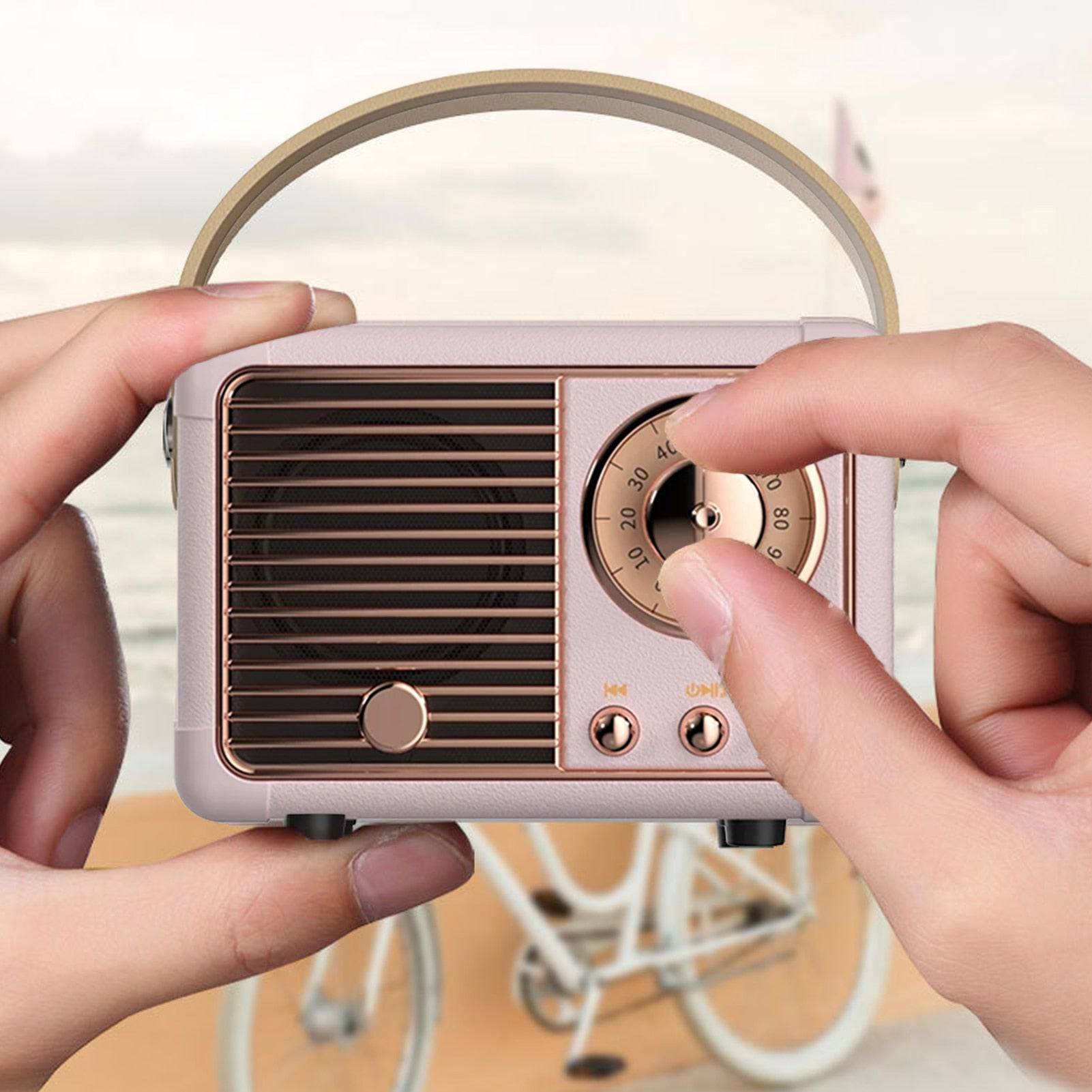 Bluetooth Compact Retro Speakers with Radio - SecNewStore