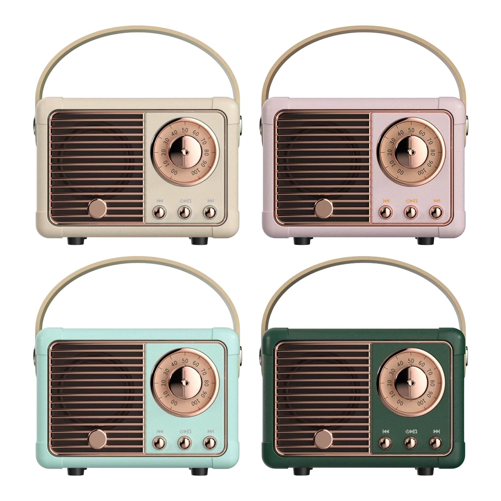 Bluetooth Compact Retro Speakers with Radio - SecNewStore