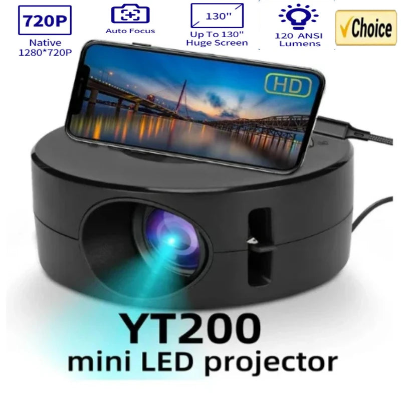 Smart Projector with Auto Focus: HD Android LED Projetor