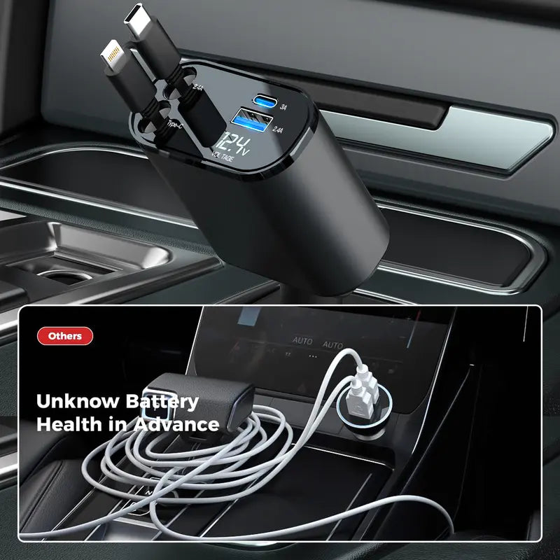 Ultimate Fast Car Charger for iPhone, iPad, Airpods, Samsung Galaxy, and Google Devices