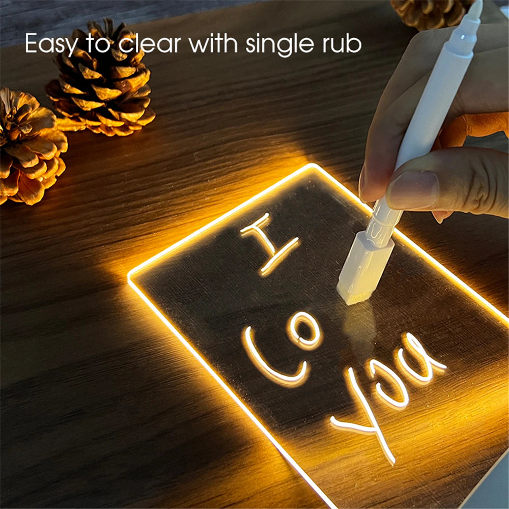 Luminous LED Message Board Night Light with Calendar