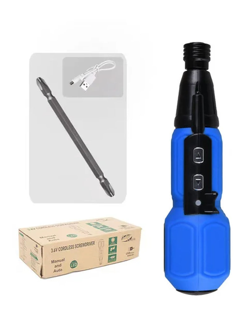 2-in-1 Rechargeable Screwdriver with LED Light - Perfect for DIY Projects!