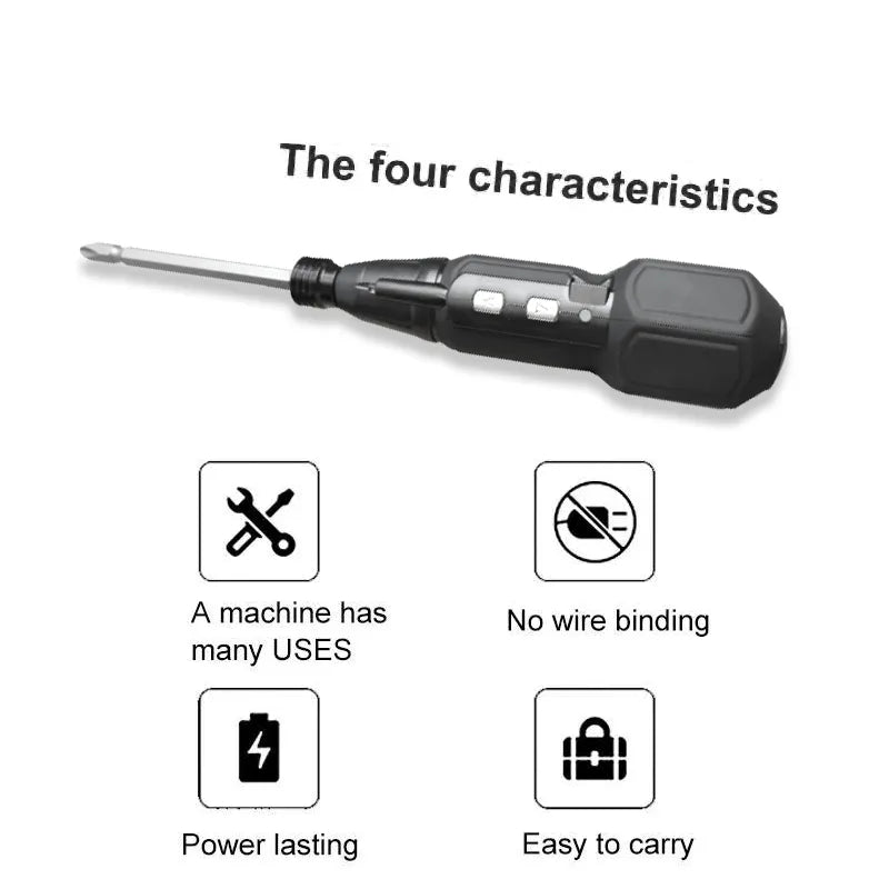 2-in-1 Rechargeable Screwdriver with LED Light - Perfect for DIY Projects!