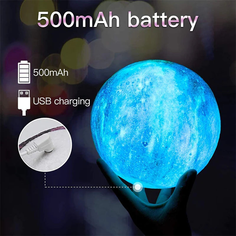 Galaxy Moon Lamp: 16 Color Changing Night Light with Remote Control - Perfect Gift for Kids