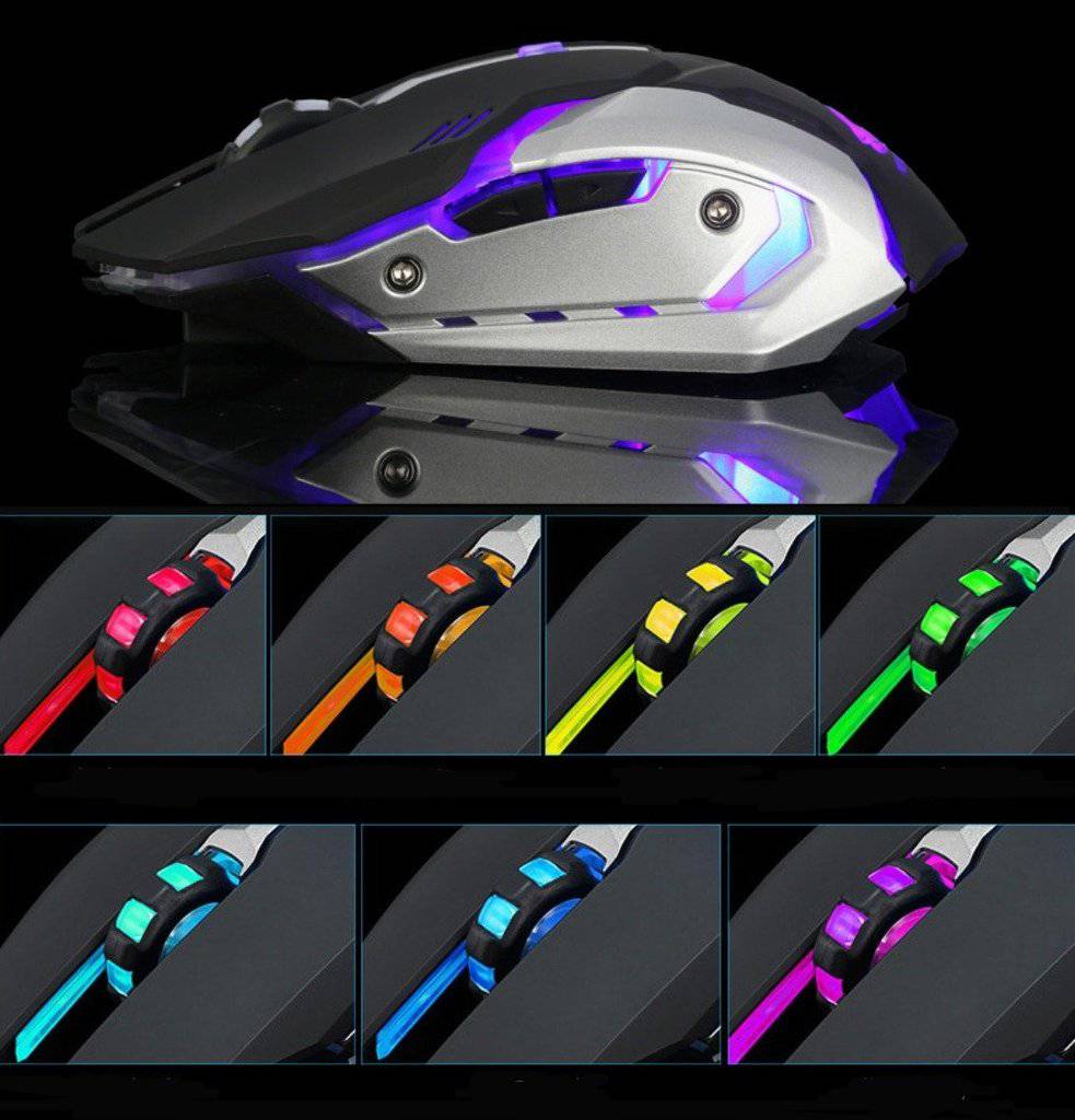 Ninja Dragon Stealth 7 Wireless Silent LED Gaming Mouse - SecNewStore