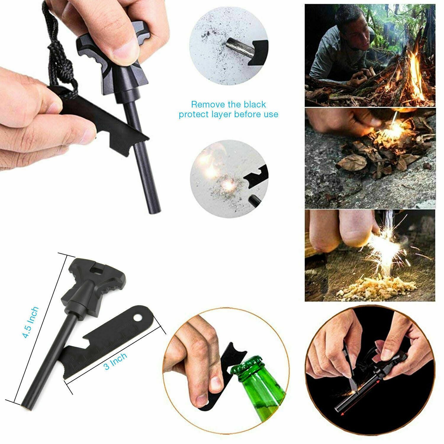 14 in 1 Outdoor Emergency Survival And Safety Gear Kit Camping - SecNewStore